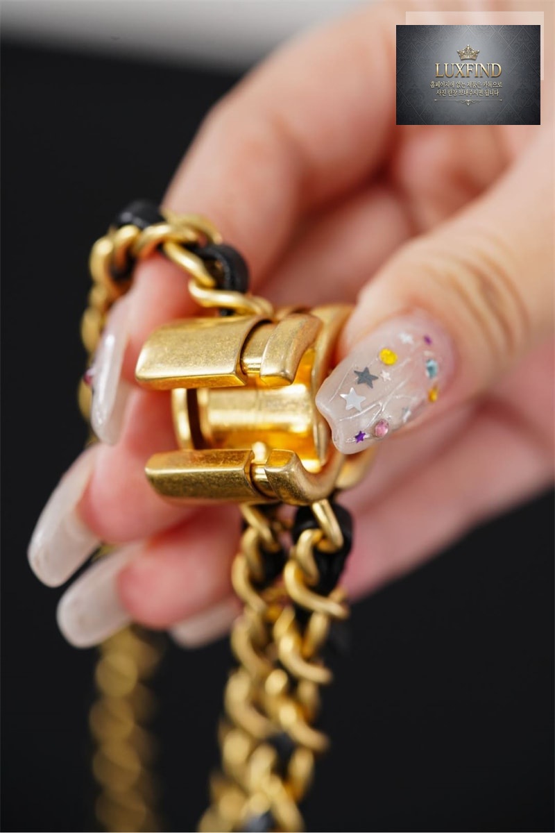 샤넬 25B 뉴미니 클래식 플랩 백 골드CC 블랙