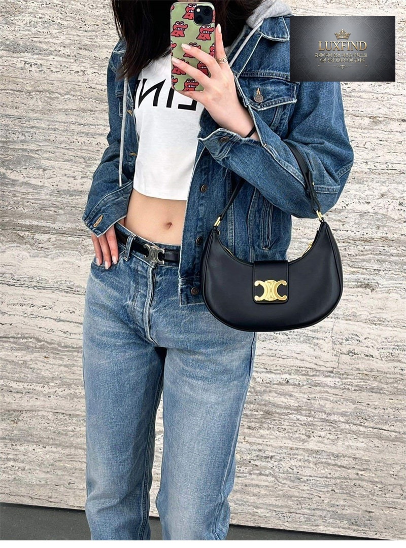 셀린느 트리옹프 플랩 아바 호보백 114493