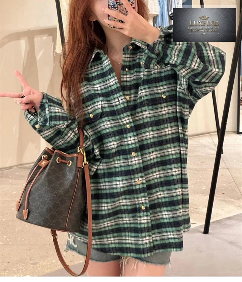 셀린느 클라라 버킷백 트리옹프 캔버스 116882