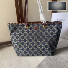 셀린느 데님 트리옹프 빅 쇼퍼 숄더 백 48*37CM