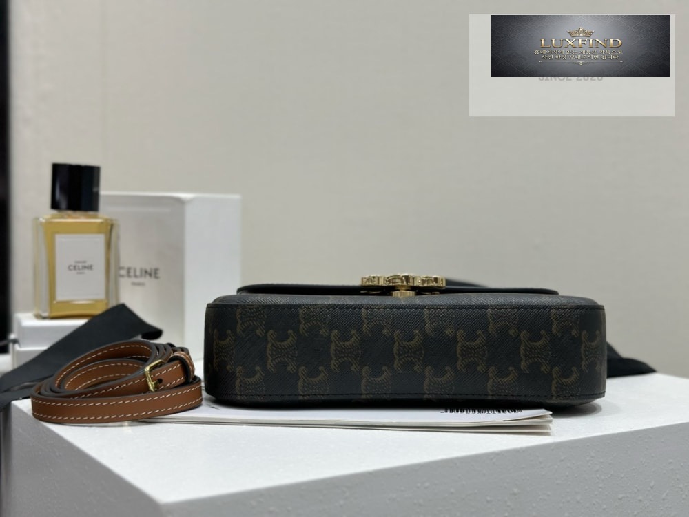 Celine Teen Lola Triomphe Canvas and Calfskin