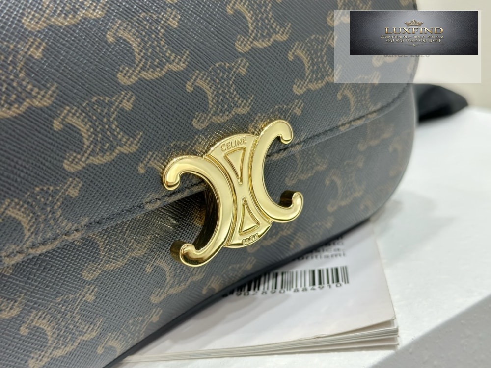 Celine Teen Lola Triomphe Canvas and Calfskin