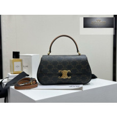 Celine Teen Lola Triomphe Canvas and Calfskin