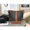 Celine Small Bucket Triomphe Canvas & Calfskin