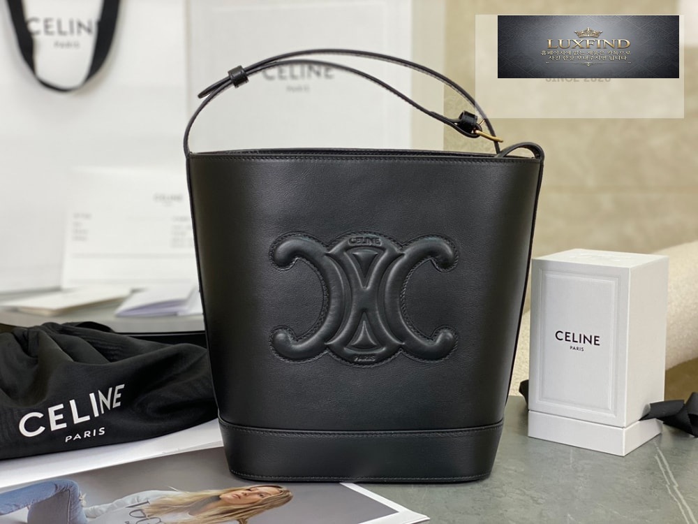 Celine Qurio Triomphe Bucket Soft Calfskin