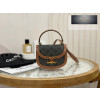 Celine Mini Clea Vesace Canvas & Calfskin