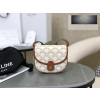Celine Mini Besace Triomphe Canvas and Calfskin
