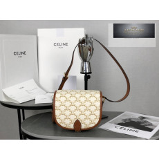 Celine Folco bag in Triomphe Canvas and Calfskin