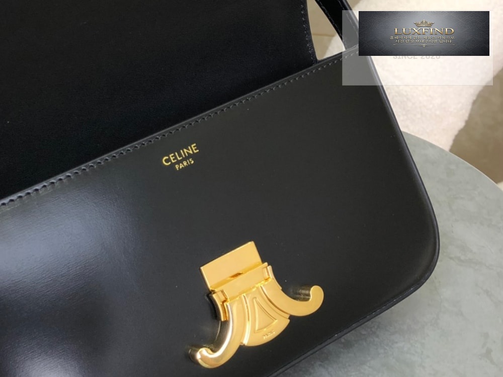 Celine Claude Triomphe Shoulder Bag Calfskin