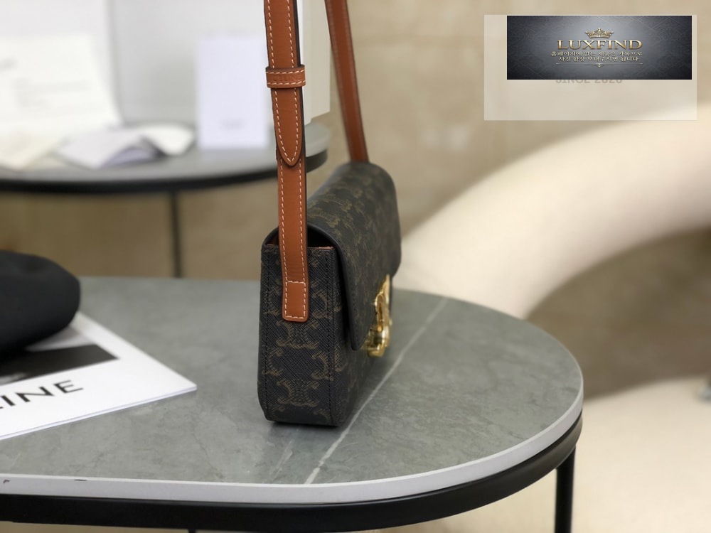 Celine Claude Triomphe Shoulder Bag Calfskin