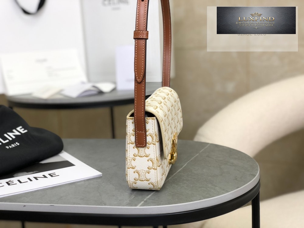 Celine Claude Triomphe Shoulder Bag Calfskin