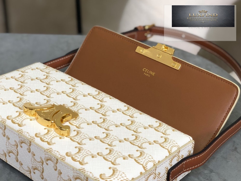 Celine Claude Triomphe Shoulder Bag Calfskin