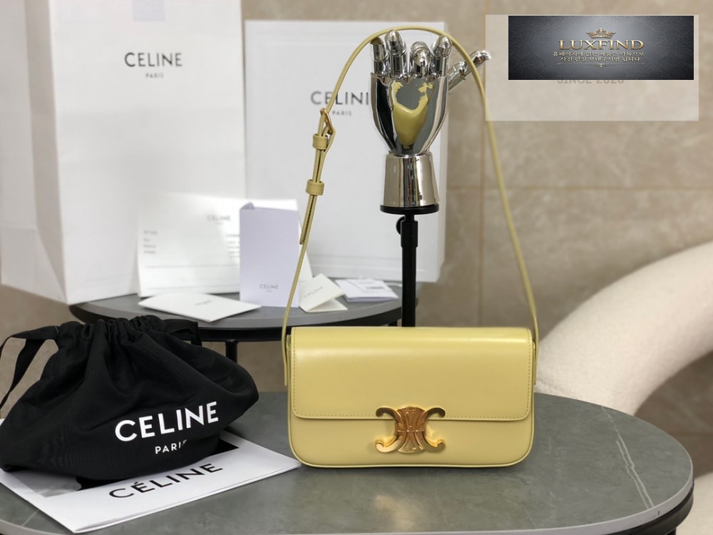 Celine Claude Triomphe Shoulder Bag Calfskin