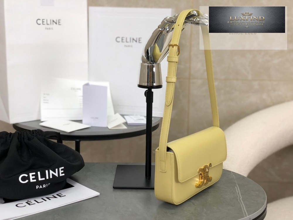 Celine Claude Triomphe Shoulder Bag Calfskin