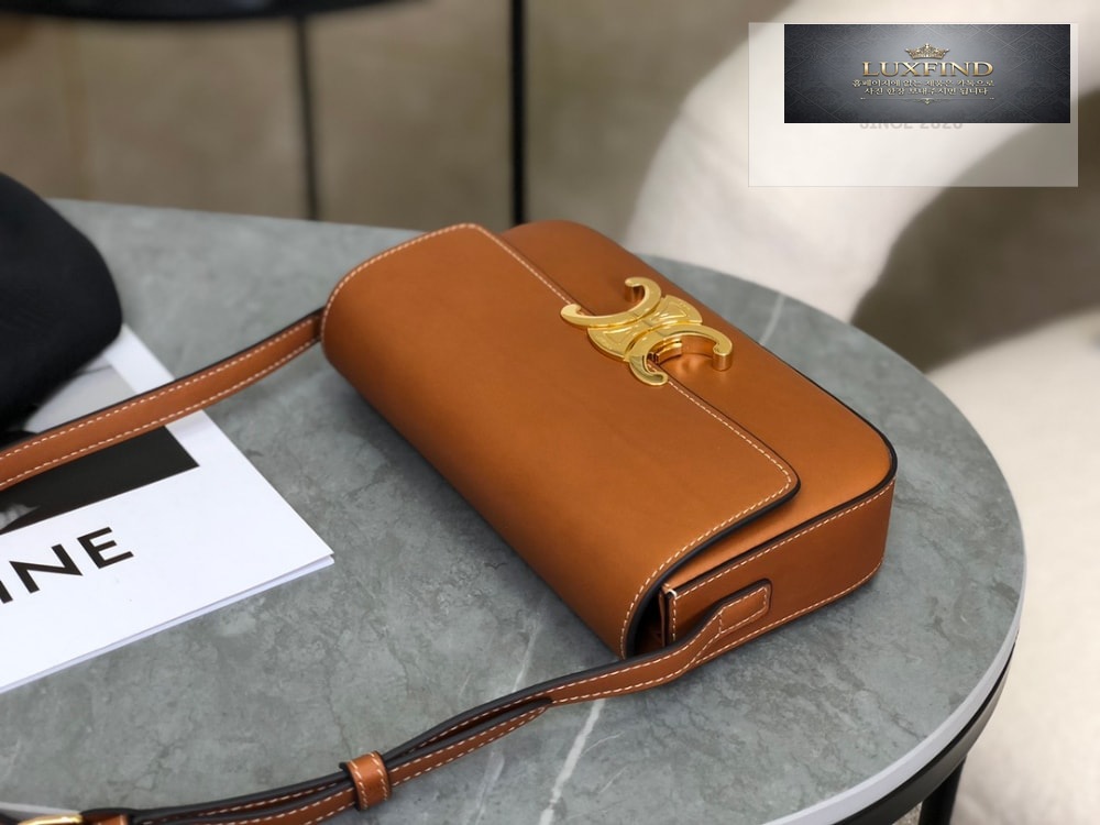 Celine Claude Triomphe Shoulder Bag Calfskin