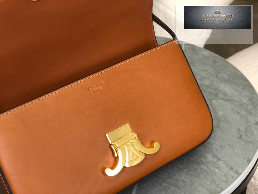 Celine Claude Triomphe Shoulder Bag Calfskin