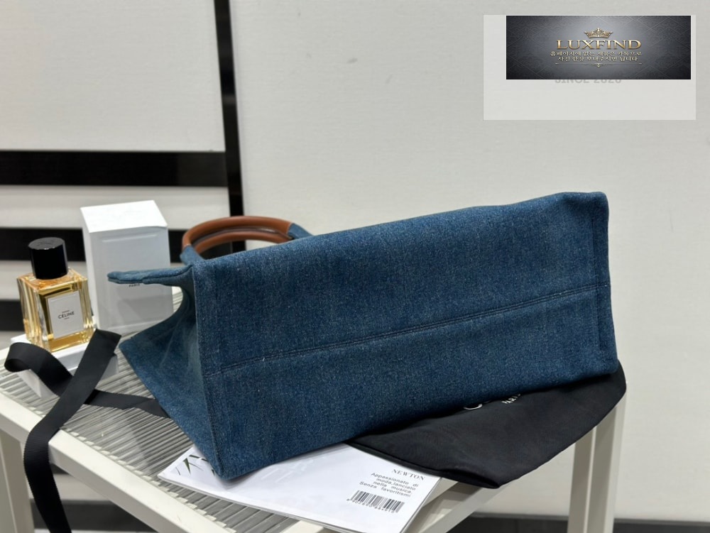 Celine Cabas Blue Denim