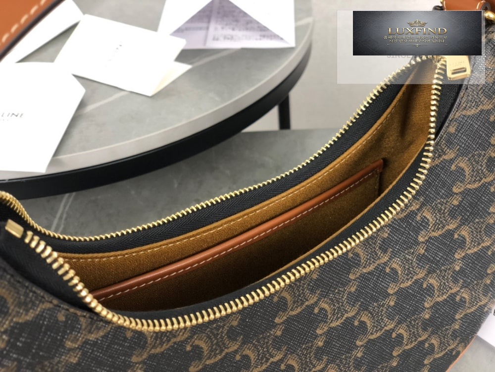 Celine Ava Bag in Triomphe Canvas and Calfskin