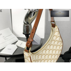 Celine Ava Bag in Triomphe Canvas and Calfskin