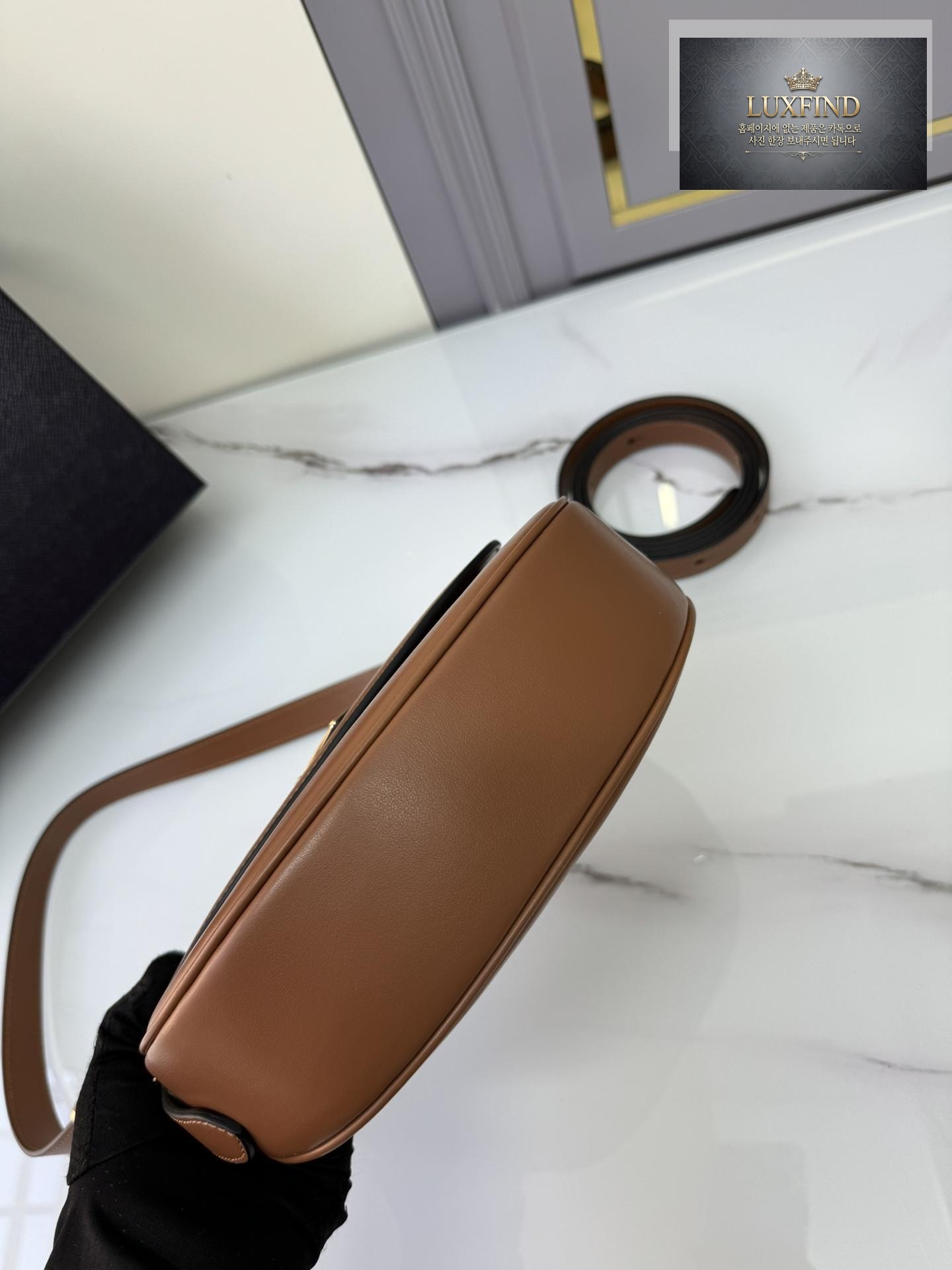 Prada Arque Leather Shoulder Flap