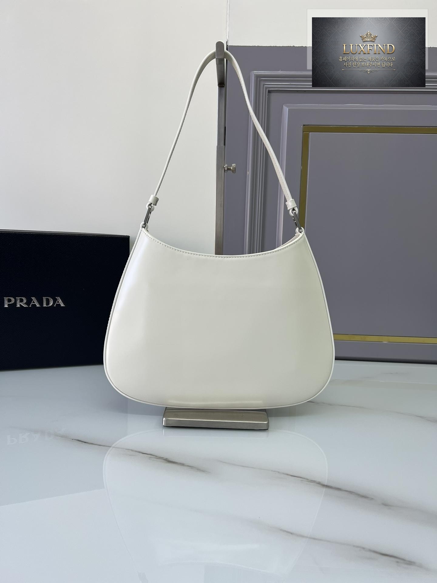 Prada Cleo Brushed Leather Shoulder